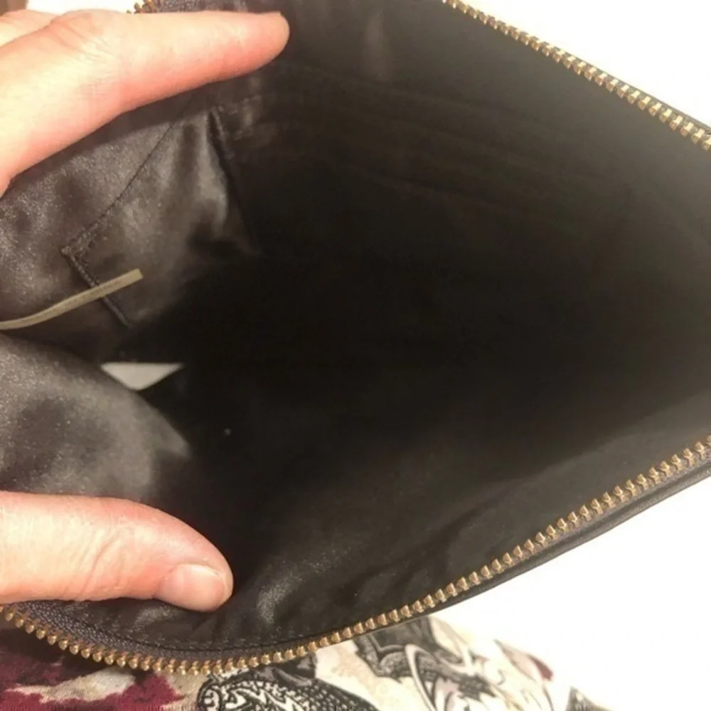 Coach black shimmer cosmetic bag case